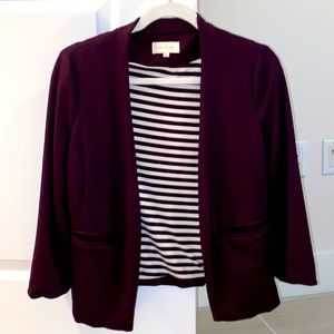 Skies are blue maroon blazer